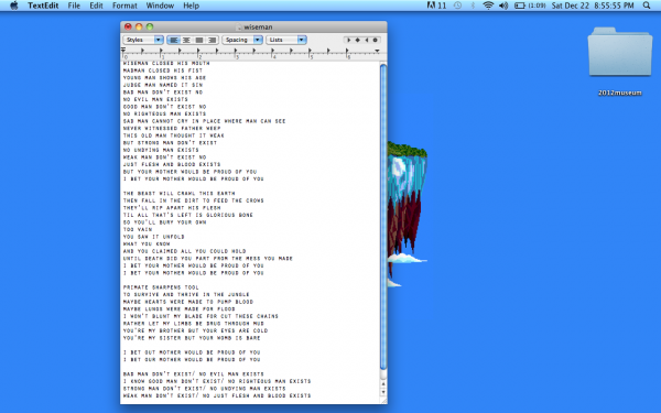 Frank Ocean Wise Man lyrics