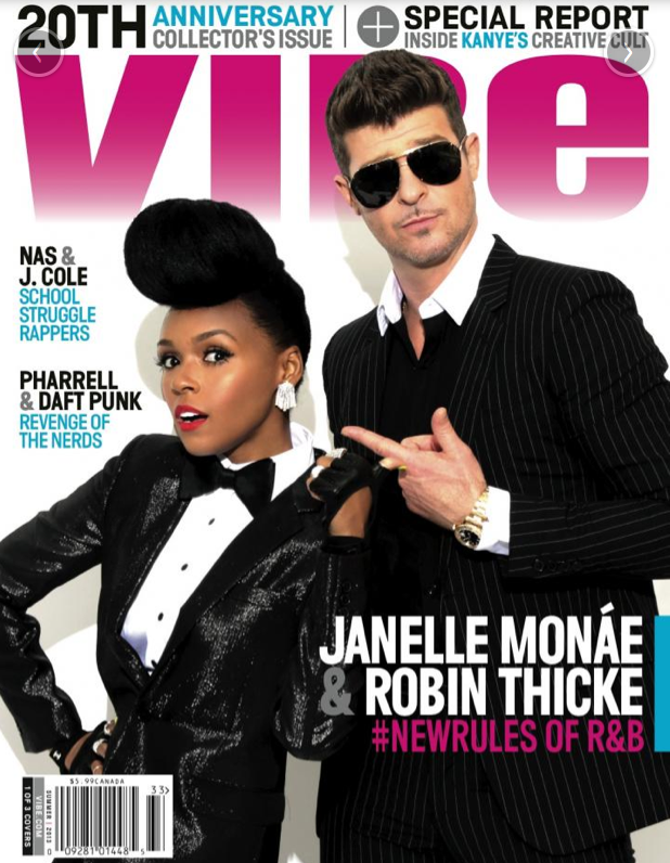 Robin Thicke & Janelle Monae Cover Vibe